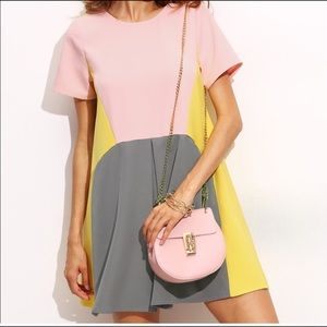 Bloggers favorite dress! color block pocket dress